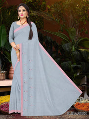 Set of 8 Sarees - Dolphin Pure Cotton Embroidered Saree