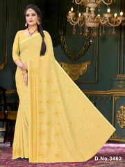 Set of 8 Sarees - Natasha Pure Cotton Embroidered Saree