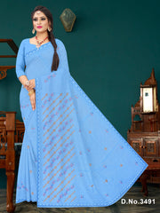 Set of 8 Sarees - Cotton King Pure Cotton Embroidered Saree