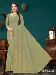 Set of 8 Sarees - Cotton King Pure Cotton Embroidered Saree