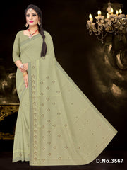 Set of 8 Sarees - Waterfall Pure Cotton Embroidered Saree