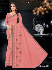 Set of 7 Sarees - Gehna Embroidered Pure Cotton Saree