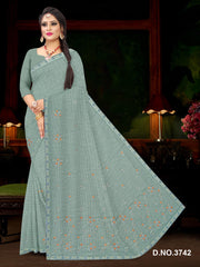 Set of 8 Sarees - Kashmira Pure Cotton Embroidered Saree