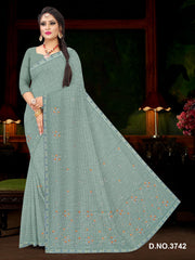 Set of 8 Sarees - Gehna Pure Cotton Embroidered Saree
