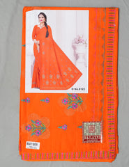 Set of 7 Sarees - Beauty Queen Pure Cotton Embroidered Saree
