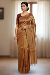 Wholesale Quantity Elegant Plain Tissue Saree with Subtle Shine