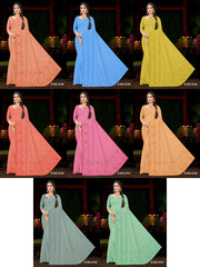 Set of 8 Sarees - Kashmira Pure Cotton Embroidered Saree