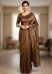 Wholesale Quantity Elegant Plain Tissue Saree with Subtle Shine