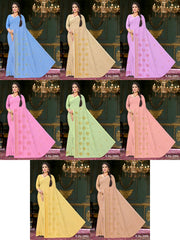 Set of 8 Sarees - Natasha Pure Cotton Embroidered Saree