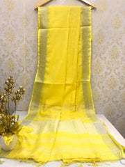 Wholesale Price Linen Cotton Plain Saree