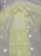 Wholesale Quantity Machine Embroidery Work Kota Doria Suit