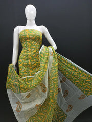 Wholesale Quantity Hand Block Printed Kota Doria Dress Material Order Sample