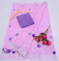 Bulk Quantity Embroidered Work Kota Cotton Mix Saree