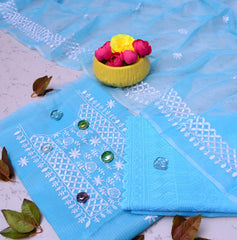 Wholesale Quantity Kota Cotton Unstitched Suit With Embroidery Work