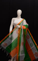 Bulk Quantity Kota Doria Printed Dupatta For Independence Day (MOQ 25 Dupatta)