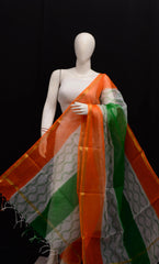 Bulk Quantity Kota Doria Printed Dupatta For Independence Day (MOQ 25 Dupatta)