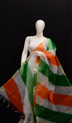 Bulk Quantity Kota Doria Printed Dupatta For Independence Day (MOQ 25 Dupatta)
