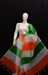 Bulk Quantity Kota Doria Printed Dupatta For Independence Day (MOQ 25 Dupatta)