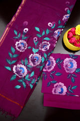 Bulk Quantity Pure Cotton Hand Painted Dress Material With Kota Doria Dupatta