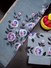 Bulk Quantity Pure Cotton Hand Painted Dress Material With Kota Doria Dupatta