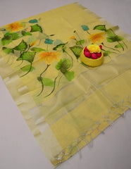 Wholesale Price Hand Painted Kota Linen Saree