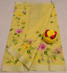 Wholesale Quantity Kota Linen Hand Painted Saree