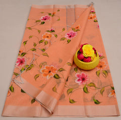 Wholesale Quantity Kota Linen Hand Painted Saree