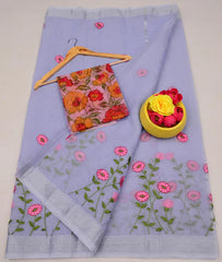 Wholesale Kota Doria Stylish Lightweight Cotton Embroidered Saree