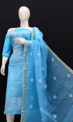 Bulk Quantity Embroidery Work Kota Doria Suit