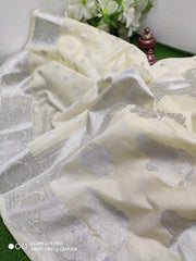 Bulk Quantity Semi Chiffon Georgette Silk Saree with Silver Zari Work and Blouse