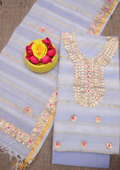 Wholesale Price Designer Gota Patti Dress Material in Kota Doria Fabric