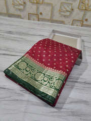 Bulk Quantity Banarasi Semi Chiffon Georgette Silk Saree