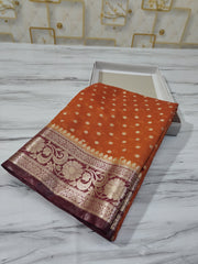 Bulk Quantity Banarasi Semi Chiffon Georgette Silk Saree