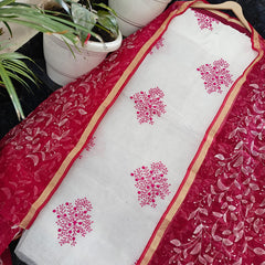 Bulk Quantity Kota Doria Embroidery Work Dress Material