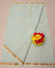 Wholesale Quantity Pure Cotton Kota Doria Saree with All Over Embroidery