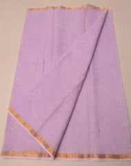 Wholesale Quantity Pure Cotton Kota Doria Saree with All Over Embroidery