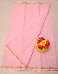 Wholesale Quantity Pure Cotton Kota Doria Saree with All Over Embroidery