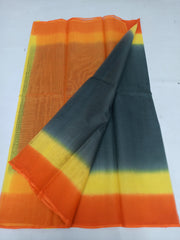 Wholesale Price Pure Cotton Kota Doria Multicolor Plain Saree