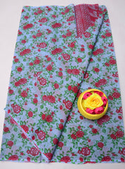 Bulk Price Kota Doria Pure Cotton Printed Saree