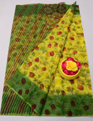Wholesale Price Kota Doria Printed Pure Cotton Saree