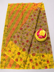 Wholesale Price Kota Doria Printed Pure Cotton Saree