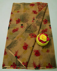 Bulk Price Kota Doria Pure Cotton Floral Printed Saree