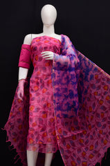 Bulk Quantity Pure Cotton Kota Doria Floral Print Suit