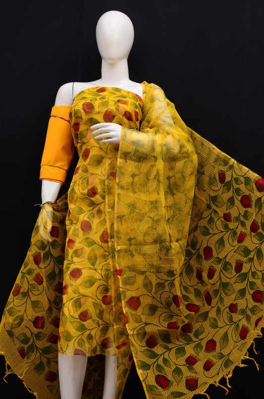 Bulk Quantity Pure Cotton Kota Doria Floral Print Suit