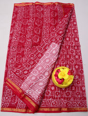 Bulk Price Kota Doria Pure Cotton Wax Batik Printed Saree