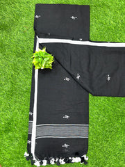 Bulk Quantity Pure Cotton Jamdani Saree with Running Blouse