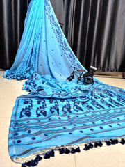 Wholesale Price Jamdani Cotton MulMul Saree with Running Blouse