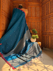 Wholesale Quantity MulMul Jamdani Cotton Saree with Running Blouse