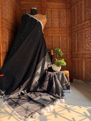 Wholesale Quantity MulMul Jamdani Cotton Saree with Running Blouse