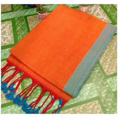 Bulk Price 120 Count Pure Cotton MulMul Saree Without Blouse